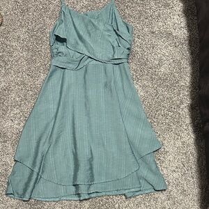 Cupshe Asymmetrical Teal Dress